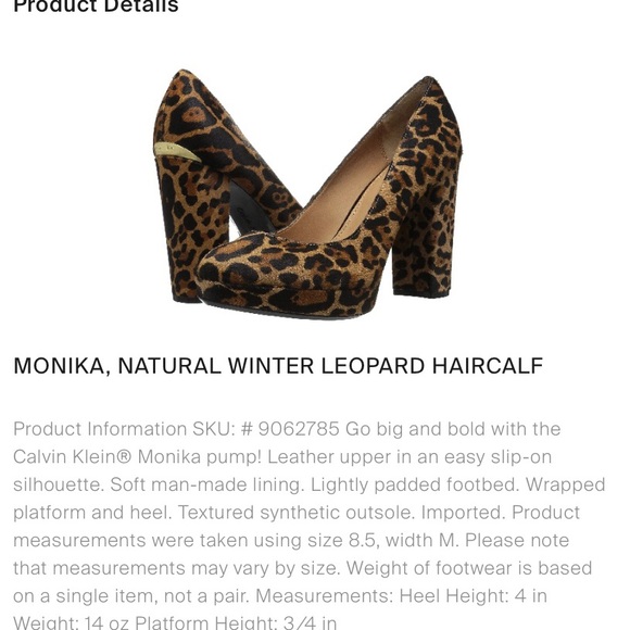 Calvin Klein leopard pumps - Picture 2 of 5